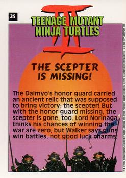1992 Topps Teenage Mutant Ninja Turtles III #35 The Scepter Is Missing! Back
