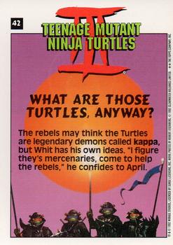 1992 Topps Teenage Mutant Ninja Turtles III #42 What Are Those Turtles, Anyway? Back