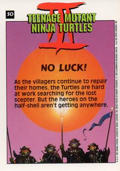 1992 Topps Teenage Mutant Ninja Turtles III #50 No Luck! Back