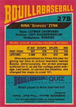 1988 O-Pee-Chee Alf - Bouillabaseball #27B Nina 