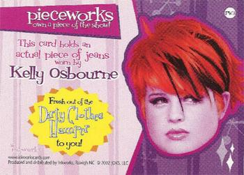 2002 Inkworks The Osbournes - Pieceworks #PW3 Kelly Osbourne Back