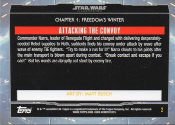 2015 Topps Star Wars Illustrated The Empire Strikes Back #2 Attacking the Convoy Back