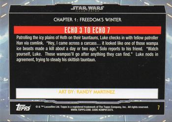 2015 Topps Star Wars Illustrated The Empire Strikes Back #7 Echo 3 to Echo 7 Back