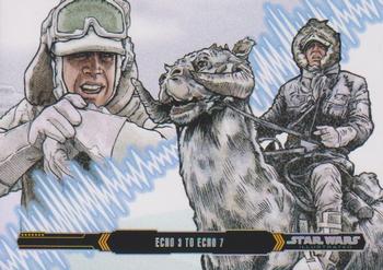 2015 Topps Star Wars Illustrated The Empire Strikes Back #7 Echo 3 to Echo 7 Front