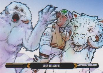 2015 Topps Star Wars Illustrated The Empire Strikes Back #8 Luke Attacked! Front