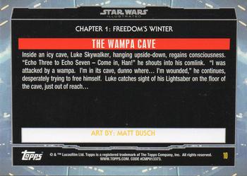 2015 Topps Star Wars Illustrated The Empire Strikes Back #10 The Wampa Cave Back