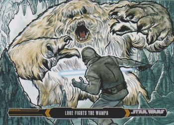 2015 Topps Star Wars Illustrated The Empire Strikes Back #11 Luke Fights the Wampa Front
