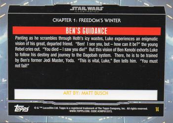 2015 Topps Star Wars Illustrated The Empire Strikes Back #14 Ben's Guidance Back