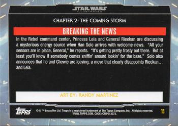 2015 Topps Star Wars Illustrated The Empire Strikes Back #15 Breaking the News Back
