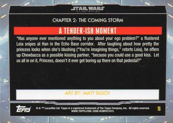 2015 Topps Star Wars Illustrated The Empire Strikes Back #16 A Tender-ish Moment Back