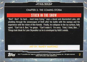 2015 Topps Star Wars Illustrated The Empire Strikes Back #17 Stuck in the Snow Back