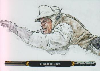 2015 Topps Star Wars Illustrated The Empire Strikes Back #17 Stuck in the Snow Front