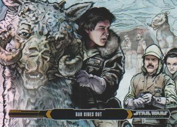 2015 Topps Star Wars Illustrated The Empire Strikes Back #19 Han Rides Out Front