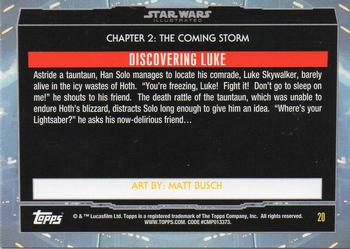 2015 Topps Star Wars Illustrated The Empire Strikes Back #20 Discovering Luke Back