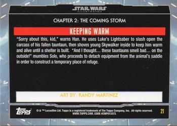 2015 Topps Star Wars Illustrated The Empire Strikes Back #21 Keeping Warm Back