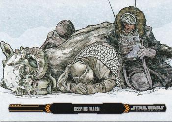 2015 Topps Star Wars Illustrated The Empire Strikes Back #21 Keeping Warm Front