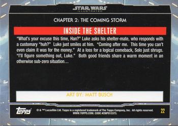 2015 Topps Star Wars Illustrated The Empire Strikes Back #22 Inside the Shelter Back
