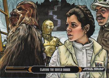 2015 Topps Star Wars Illustrated The Empire Strikes Back #23 Closing the Shield Doors Front