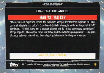2015 Topps Star Wars Illustrated The Empire Strikes Back #40 Man vs. Walker Back