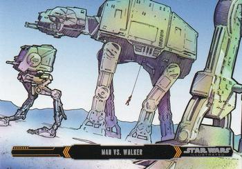 2015 Topps Star Wars Illustrated The Empire Strikes Back #40 Man vs. Walker Front