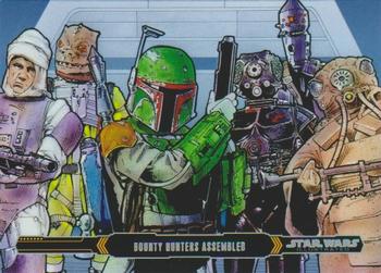 2015 Topps Star Wars Illustrated The Empire Strikes Back #62 Bounty Hunters Assembled Front