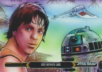 2015 Topps Star Wars Illustrated The Empire Strikes Back #66 Size Defeats Luke Front