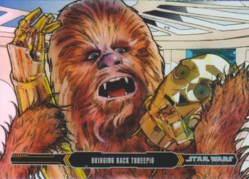 2015 Topps Star Wars Illustrated The Empire Strikes Back #74 Bringing Back Threepio Front