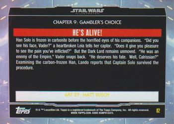 2015 Topps Star Wars Illustrated The Empire Strikes Back #82 He's Alive! Back