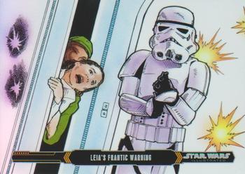 2015 Topps Star Wars Illustrated The Empire Strikes Back #84 Leia's Frantic Warning Front
