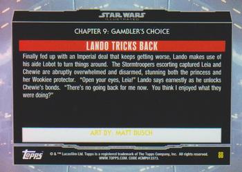 2015 Topps Star Wars Illustrated The Empire Strikes Back #88 Lando Tricks Back Back