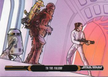 2015 Topps Star Wars Illustrated The Empire Strikes Back #90 To the Falcon Front