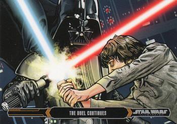 2015 Topps Star Wars Illustrated The Empire Strikes Back #93 The Duel Continues Front