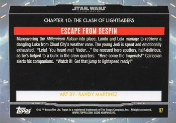 2015 Topps Star Wars Illustrated The Empire Strikes Back #97 Escape From Bespin Back