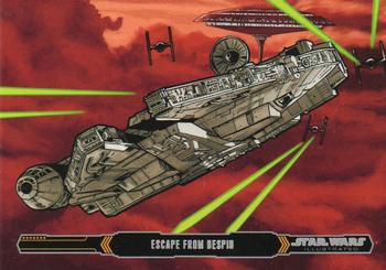 2015 Topps Star Wars Illustrated The Empire Strikes Back #97 Escape From Bespin Front