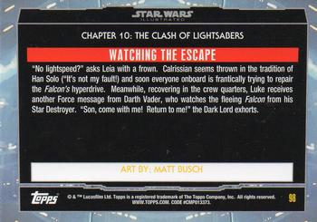 2015 Topps Star Wars Illustrated The Empire Strikes Back #98 Watching the Escape Back