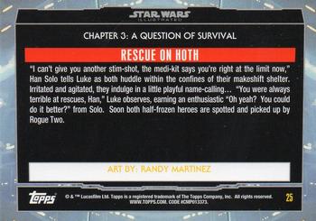 2015 Topps Star Wars Illustrated The Empire Strikes Back #25 Rescue on Hoth Back