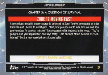 2015 Topps Star Wars Illustrated The Empire Strikes Back #27 Zone 12 Moving East Back