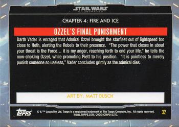 2015 Topps Star Wars Illustrated The Empire Strikes Back #32 Ozzel's Final Punishment Back
