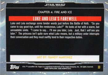 2015 Topps Star Wars Illustrated The Empire Strikes Back #33 Luke and Leia's Farewell Back