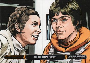 2015 Topps Star Wars Illustrated The Empire Strikes Back #33 Luke and Leia's Farewell Front