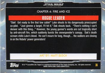 2015 Topps Star Wars Illustrated The Empire Strikes Back #36 Rogue Leader Back