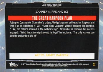 2015 Topps Star Wars Illustrated The Empire Strikes Back #37 The Great Harpoon Plan Back