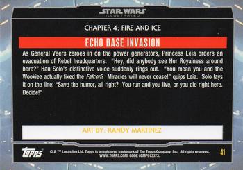 2015 Topps Star Wars Illustrated The Empire Strikes Back #41 Echo Base Invasion Back