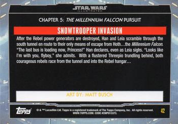 2015 Topps Star Wars Illustrated The Empire Strikes Back #42 Snowtrooper Invasion Back