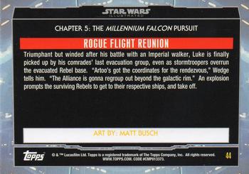 2015 Topps Star Wars Illustrated The Empire Strikes Back #44 Rogue Flight Reunion Back