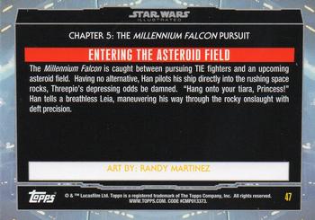 2015 Topps Star Wars Illustrated The Empire Strikes Back #47 Entering the Asteroid Field Back