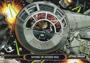 2015 Topps Star Wars Illustrated The Empire Strikes Back #47 Entering the Asteroid Field Front