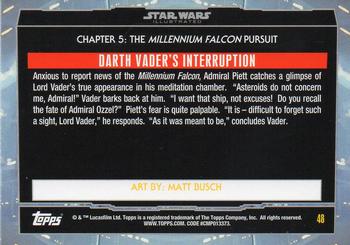 2015 Topps Star Wars Illustrated The Empire Strikes Back #48 Darth Vader's Interruption Back
