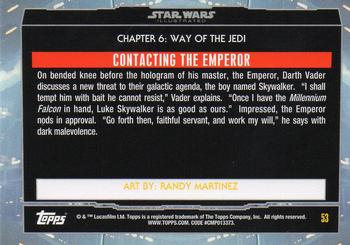 2015 Topps Star Wars Illustrated The Empire Strikes Back #53 Contacting the Emperor Back