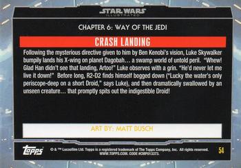 2015 Topps Star Wars Illustrated The Empire Strikes Back #54 Crash Landing Back